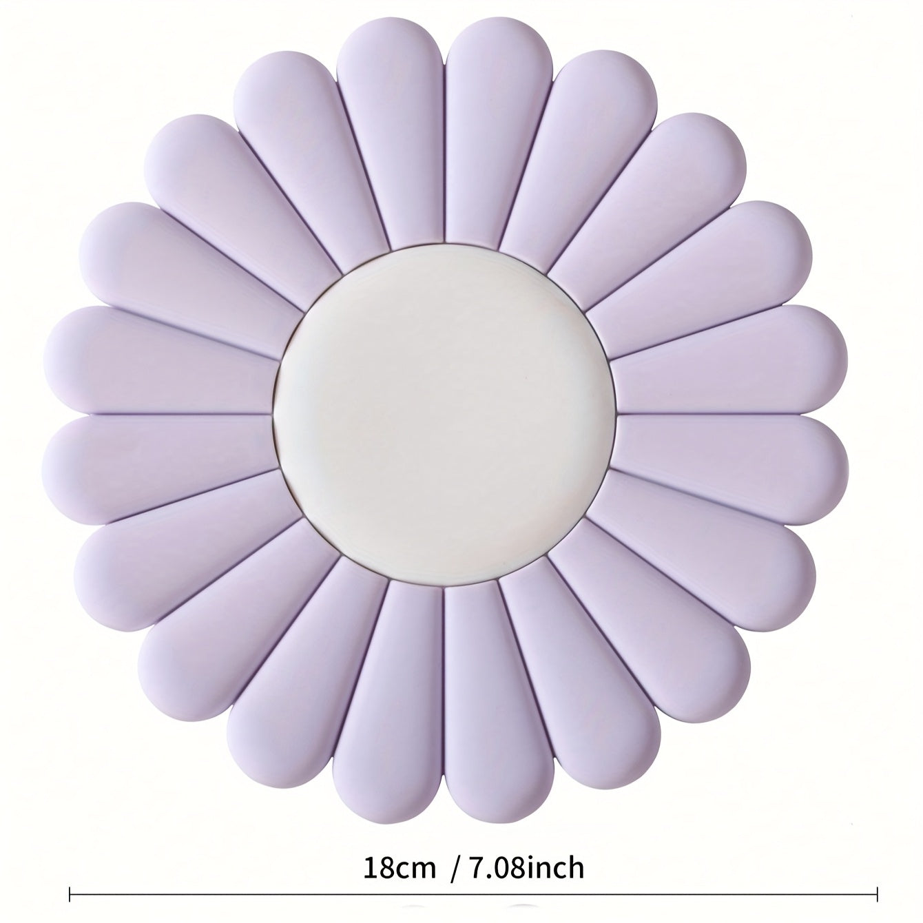 1pc Silicone Trivet Mat | Non-Slip & Heat Resistant, Modern Daisy Flower Design, Easy Clean Coasters & Pot Holders for Kitchen Countertop, Ideal for Hot Dishes, Pots & Pans Holder